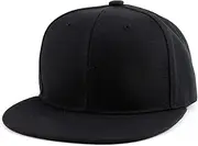 [Trendy Apparel Shop] Infant to Youth Plain Structured Flatbill Snapback Cap