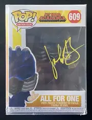 John Swasey Signed My Hero Academia All For One Funko Pop JSA COA Soft Protectie