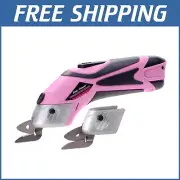 Rechargeable Pink Cordless Electric Scissors - Ideal for Sewing & Craft Projects