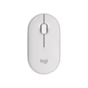 Logitech Pebble Mouse 2 M350s - Tonal White, Slim, Bluetooth, Wireless, Portable