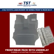 MOULDED CAR CARPET FITS (T25) TOYOTA LANDCRUISER 100 SERIES F&R + UNDERLAY 98-07