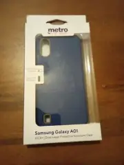 Samsung Galaxy A01 Case Metro by T-Mobile Silver Blue
