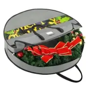 Premium Wreath Storage Container, Oxford Christmas Wreath Storage 30" Grey