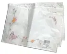 Set of 6 White Organza Placemats 13"x19" Embroidered Butterflies Spring #273584