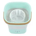 AU (Blue Green EU Plug)Mini Washing Machine Foldable Small Washing Machine Wash