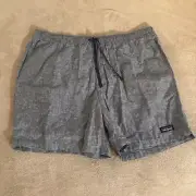 Patagonia Baggies Shorts Mens Size Small Gray Hemp Organic Cotton Drawstring