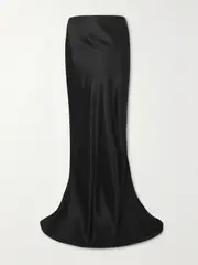 [ANN DEMEULEMEESTER] ANN DEMEULEMEESTER - Madeleen Satin Maxi Skirt - Black - IT40 IT 40 Black