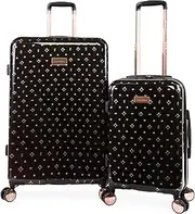 [Juicy Couture] Women's Arwen Spinner Luggage, Black/Rose Gold, 2pc Set, Black/Rose Gold, 2pc Set, Arwen 2pc Spinner Luggage Set