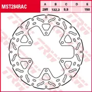 TRW Lucas Brake disc MST284RAC,rigid