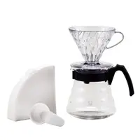 在飛比找ETMall東森購物網優惠-【HARIO】V60系列手沖咖啡套組 (咖啡濾杯+咖啡壺)