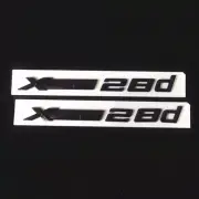 2x Black XDrive 28d Glossy Plastic Decal Badge Sticker Emblem Utility Turbo Auto (for: MG)