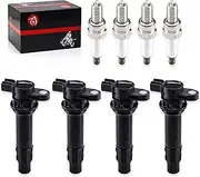 Ignition Coils & Spark Plug 4Pcs For Yamaha Waverunner FX1000 VX1100 Boat AR210 AR230 232 FRT1100 LAT1100 SR210 SX210 SRT1000 SR230 SX230 FAT1100 212X 212SS