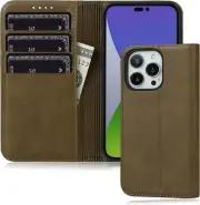 iPhone 15 Pro Max Flip Wallet Case Premium PU Leather with Credit Card Holder
