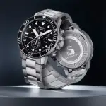 【TISSOT 天梭】水鬼 SEASTAR 1000 海洋之星300米潛水三眼計時手錶 開學(T1204171105100)