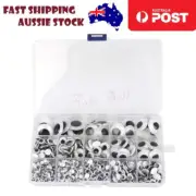 1000x Boggle Eyes Box Set Plastic Moving Googly Eyes Adhesive Backed 4mm-20mm