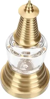 Yardenfun Necklace Pendant Brass Acrylic Buddha Statue Buddhist Pendant for Charm Necklaces Decorative Openable Pendant