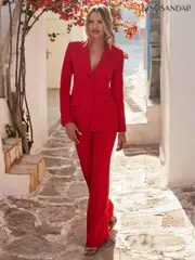 Sosandar Red Tailored Blazer (E69605) | $196