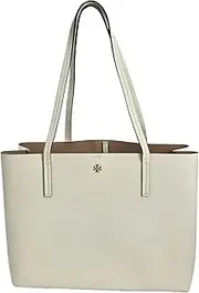 [Tory Burch] 147947 Blake New Ivory White/Devon Sand With Gold Hardware Women's Center Zip Tote Bag, Ivory, Medium