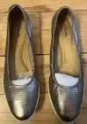 Clarks Women’s Jenette Ease Metallic Leather Ballet Flats Size 9 M