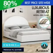 ALFORDSON Bed Frame Queen Double King Single Gas Lift Storage Foundation White