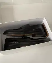 Common Projects Black Polished Leather Men's Penny Loafer EU 45 - US 12