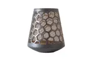 Rayell Hurricane Zeke Large Metal Tealight Candlle Holder Gold Decor 21.5x18cm