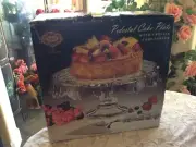 NIB Shannon Godinger Pedestal Cake Plate & Crystal Cake Server 24% Lead Crystal