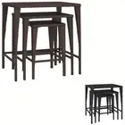 Nesting Tables Set of 3 Coffee Table Set Side End Table Poly Rattan vidaXL