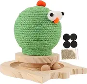Cat Scratching Board Interactive for Cats Scratchers Scratch Kittens Wear-Resistant Kitten Turntable Pet Plaything Green Sisal
