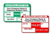 1040 Personalised PAT Test Labels for Plugs with 65 Failed Labels