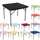 86X86CM Square Table Cover Elastic Picnic Table Cloth Table Protector Banquet