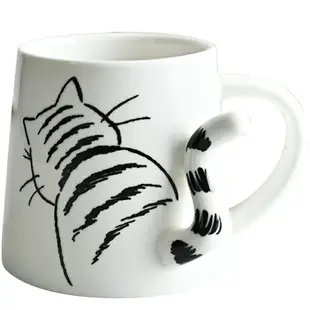 日本創意小貓陶瓷馬克杯 小兔子咖啡杯早餐牛奶杯水杯 新年禮物 創意禮物 創意禮品 生活小物