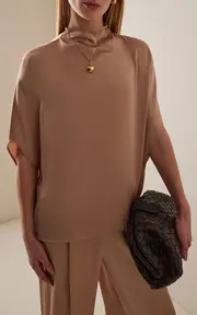 [LAPOINTE] Satin Cape Tee