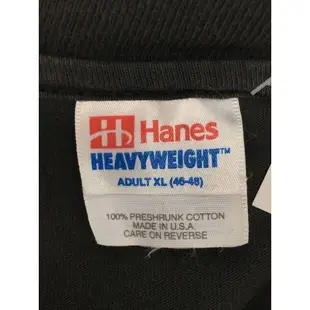 Hanes T恤 襯衫棉布 黑色 打印 日本直送 二手