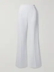 [ET OCHS] ET OCHS - Stretch-cady Flared Pants - White - US0 US 0 White