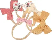 [VICASKY] 5pcs Bow Headbands Elastic Hair Accessories for Boy Girl for Parties and Daily Wear Soft and Durable Material for Every Outfit