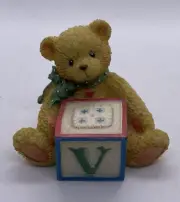 Cherished Teddies Alphabet Block Letter "V" #158488V-1995