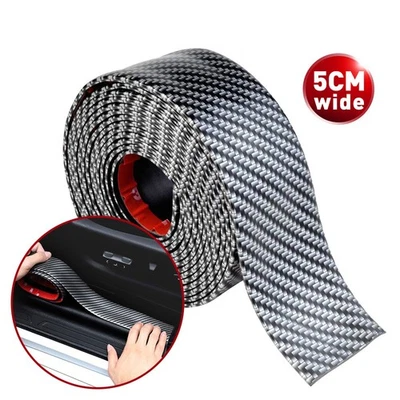 Carbon Vinyl Fiber Accessories Door Part Sill Car Sticker Plate Scuff Protector (for: Renault)