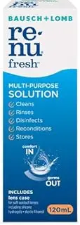 Bausch & Lomb 3 Pack Renu Fresh Multi-Purpose Solution 120ml, Contact Lens Cleaner, Solution, Contact Lens Cleaner