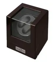 Diplomat Ebony Wood Double Automatic Watch Winder Display Storage Case NEW