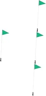 4 Sets Reflective Flagpole with Pole Bikes Go Kart Flag Pole Light Mobility Scooter Accessories Stand Scooter Flag ATV Flags with Pole Stroller Tricycle Bike Safety Flag Pp