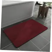 MontVoo -Bath Mat Rug-Rubber Backing Non Slip Quick Dry Absorbent Thin