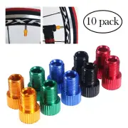 10PCS Bike Presta to Schrader Valve Converter for Tire Air Pump
