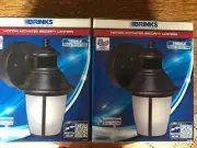 Brinks Tisdale Antique Bronze Motion Activated Security Lantern 2 Lights