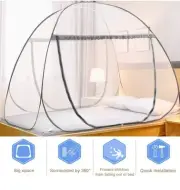 Portable Pop-Up Brown Mosquito Net Tent for Twin To King Bed, Inch Large Fold