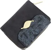 [LIFKOME] Clutch Wallet PU Leather Zippered Purse Compact Design for Cards Cash Coins Versatile Print for Travel Daily Use