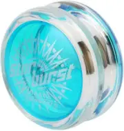 Yo-Yo Starburst Clear x Blue Ball Bearing Spin Gear Toys Japan