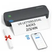 Portable Printer for Travel, Bluetooth Thermal Printer Supports 8.5 x 11 Inch