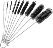 EWEIS 10pcs Bottle Cleaner Brush Set with Hook, 8.2 Inch Nylon Bottle Cleaning Brushes for Narrow Neck Bottles, Cups, Pipe Cleaners, Straw Cleaner Brush for Owala,Baby Bottles,Hydroflask,and Munchkin