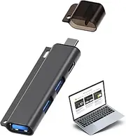 USB Splitter - 4-Port Type-C Hub Adapter | USB3.0 Docking Station, High-Speed USB Extender for Mobile Phone, Tablet, Computer, Aluminum Alloy USB Extension Adapter, USB Hub for Keyboard,